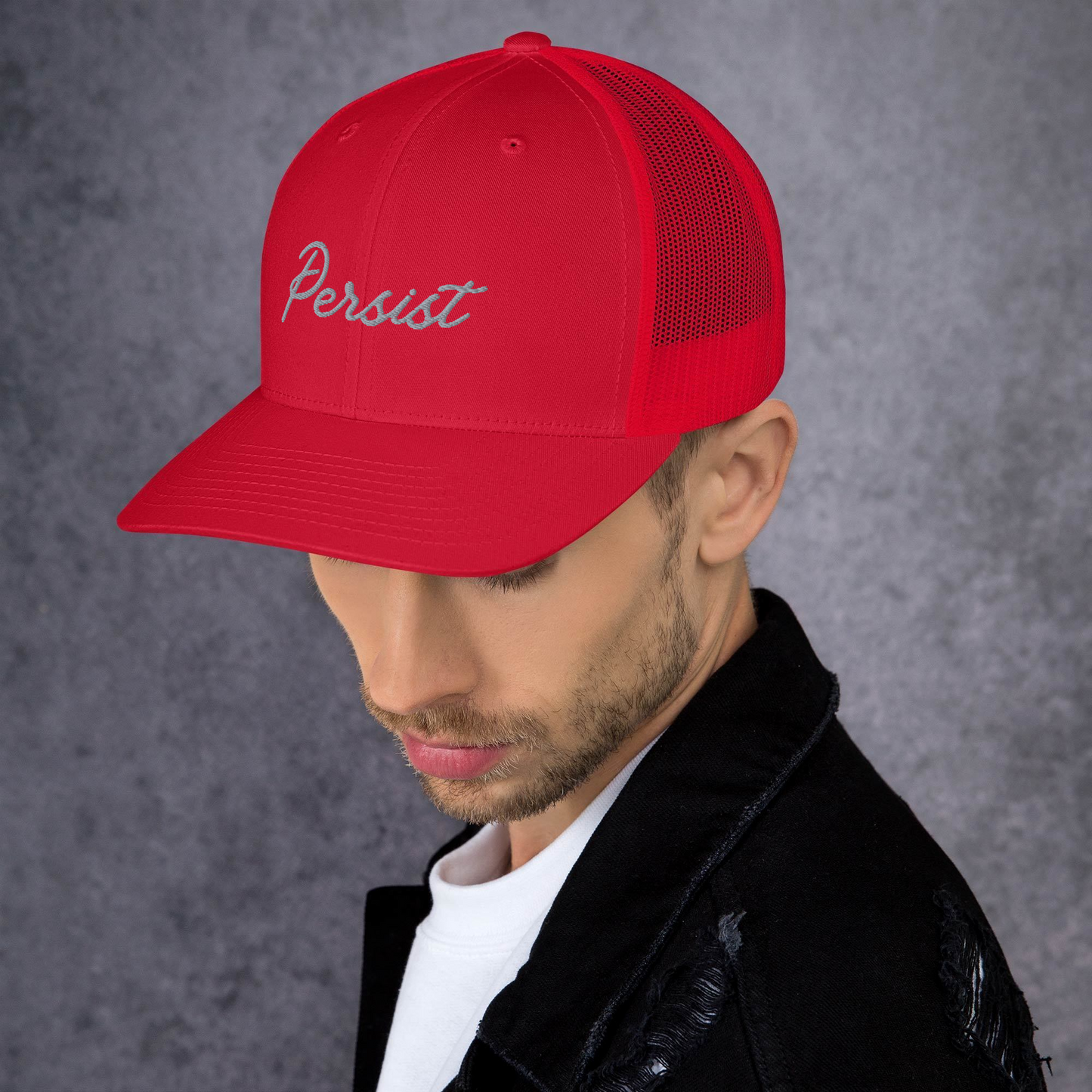 Persist Embroidered Unisex Trucker Hat