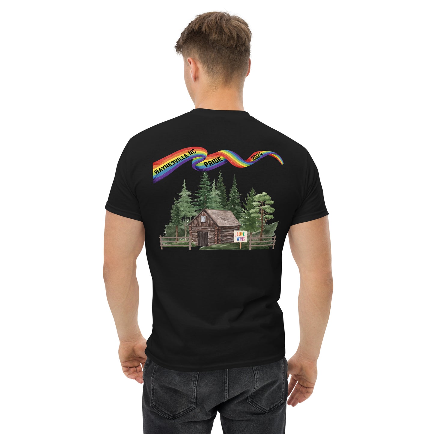 Mountain Cabin Pride T-Shirt: Exclusive Design for Waynesville's 1st Annual Pride Event