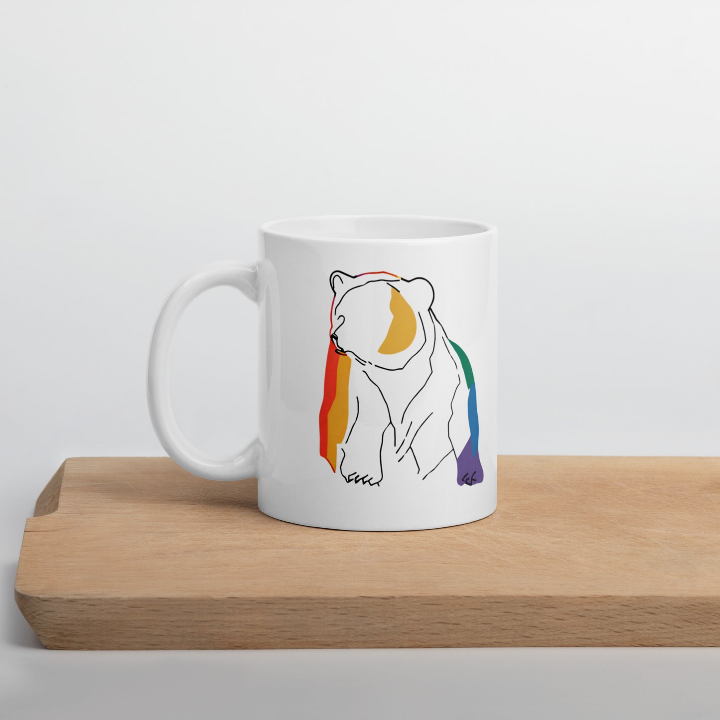 Abstract Rainbow Bear Mug