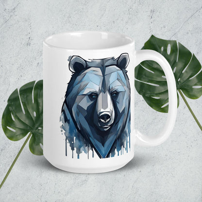 Fierce Blue Grey Bear Mug
