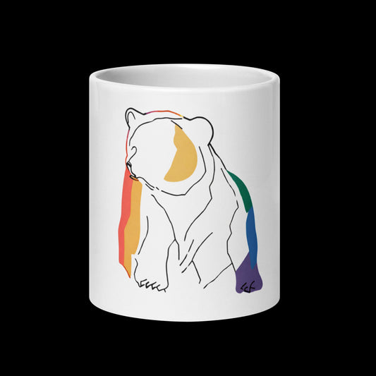 Abstract Rainbow Bear Mug