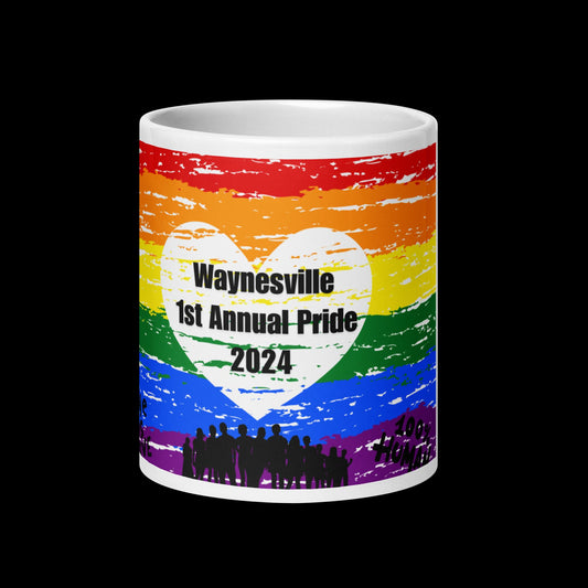 Rainbow Pride Coffee Mug (White):  Exclusive Design for Waynesville's 1st Annual Pride Event Souvenir
