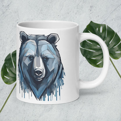 Fierce Blue Grey Bear Mug